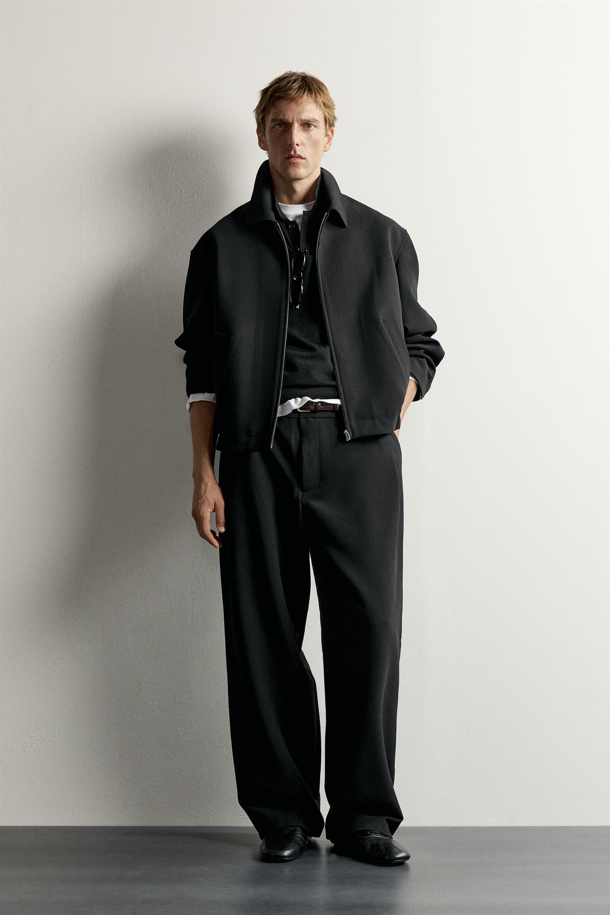 SIDE-PLEAT WIDE-FIT PANTS